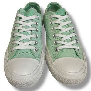 Converse Chuck Taylor All Star Lo Sneakers Eyelet CTAS Fabric Mint Green